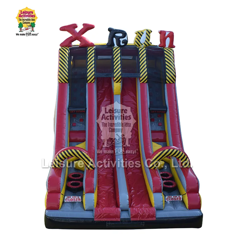 منزلق Xtreme Fun Run مزدوج المسار قابل للنفخ
