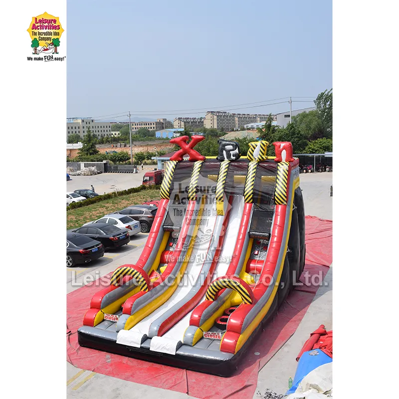 منزلق Xtreme Fun Run مزدوج المسار قابل للنفخ